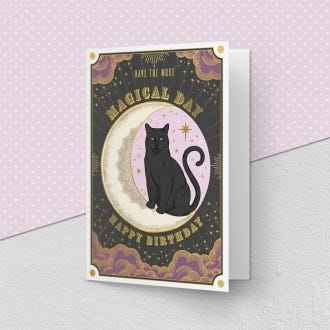 'Have the Most Magical Day' Cat Greeting Card