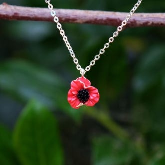 Alexander Thurlow Necklace, Small Poppy Silver