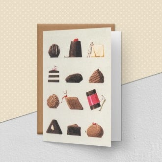 Archive Chocolates Greeting Card