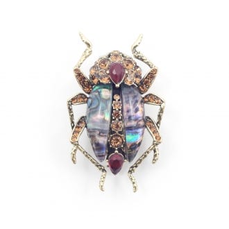 Bejewelled Bug Brooch