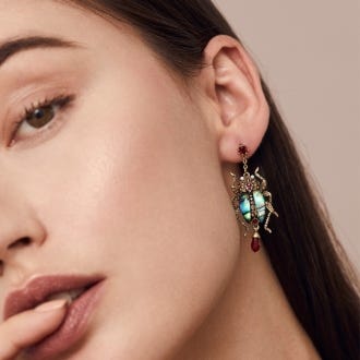 Bejewelled Bug Drop Earrings