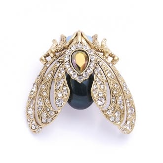Bejewelled Moth Brooch