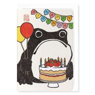 Ezen Japan Happy Birthday Frog Greeting Card
