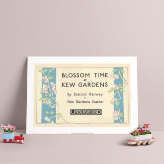 Blossom Time at Kew Gardens TFL A4 Print