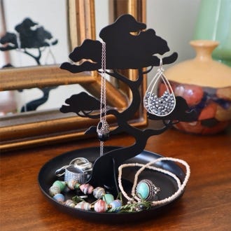 Bonsai Tree Metal Jewellery Stand