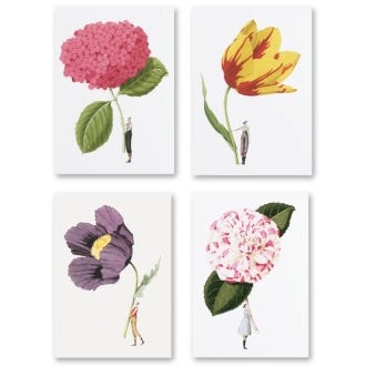 In Bloom Notecards Set, Camelia