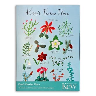 Kew Christmas Cards Festive Flora, Pack of 10
