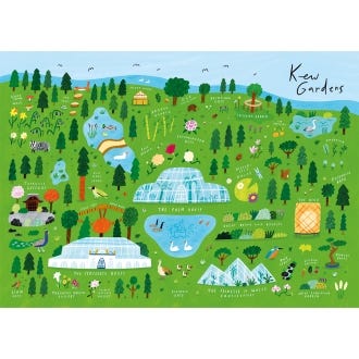 Kew Map Jigsaw Puzzle box, 500 pieces