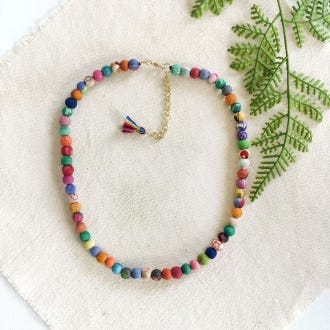 Classic Kantha Strand Necklace