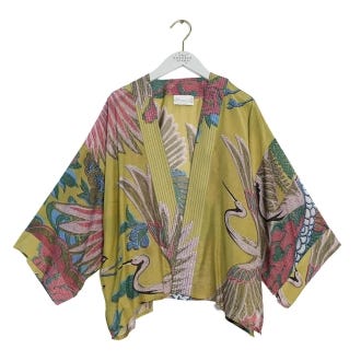 One Hundred Stars Kimono Crane Olive