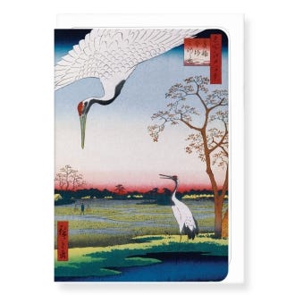 Cranes at Mikawa Island Greeting Card