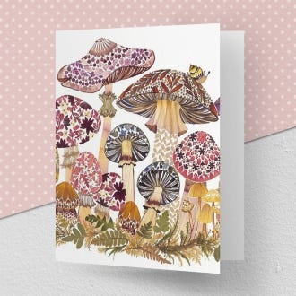 Fabulous Funghi Greeting Card