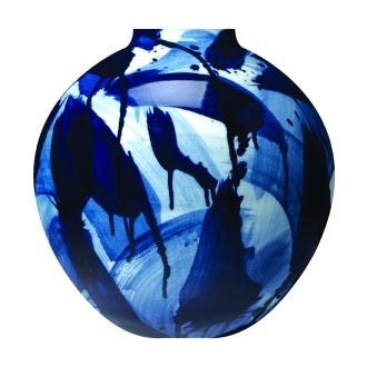 Felicity Aylieff 'Blue and White Vase' Single Shaped Postcard