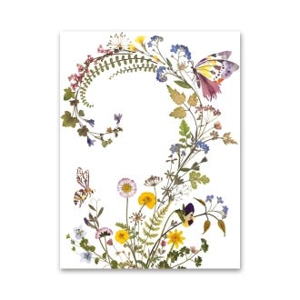 Floral Swirl Greeting Card