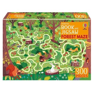 Forest Maze: Book and Jigsaw 300 Pieces