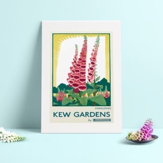 Foxgloves at Kew Gardens TFL A3 Print