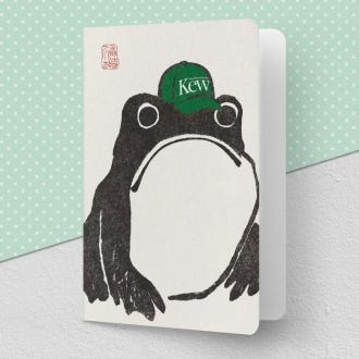 Frog with Kew Cap Greeting Card