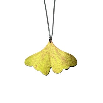 Golden Duck Foot Gingko Leaf Necklace