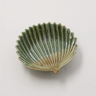 Green Ceramic Fan Leaf Trinket Dish, from Gisela Graham
