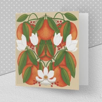 Herbarium Orange Blossom Greeting Card