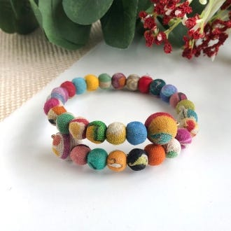 Kantha Overlap Bangle