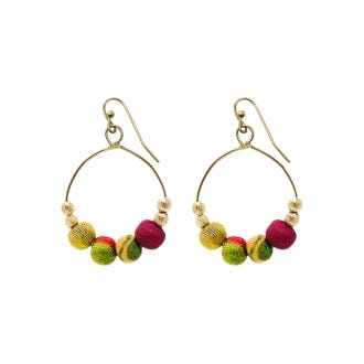 Kantha Petite Gilded Hoop Earrings
