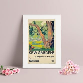Kew Gardens by Gregory Brown TFL A3 Print