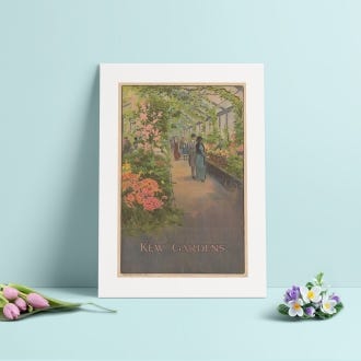 Kew Gardens by Charles Sharland TFL A3 Print