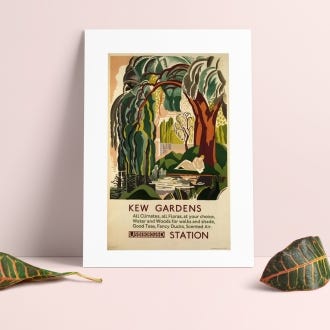 Kew Gardens by Clive Gardiner TFL A4 Print