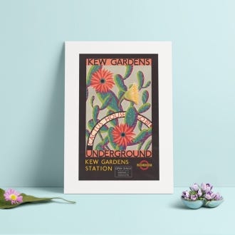 Kew Gardens by Kraber TFL A3 Print