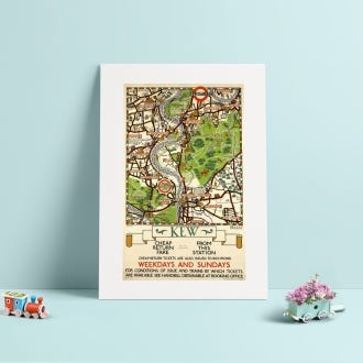 Kew Gardens by Herry Perry TFL A3 Print