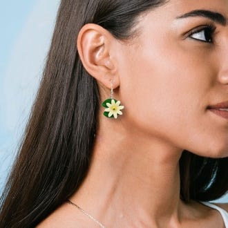 Kew Waterlily Earrings