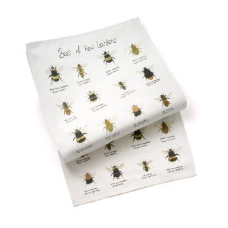 Bees of kew tea towel
