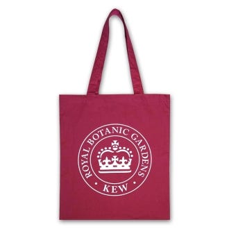 Kew Logo Cotton Tote Bag, Berry