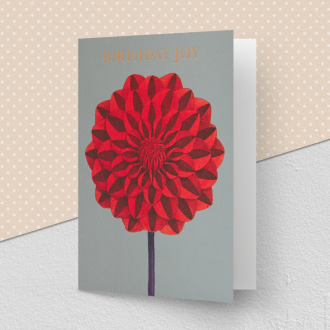 Kew Birthday Joy Dahlia Greeting Card