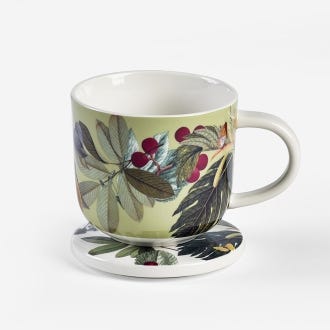 Kew Bloom Fruit & Floral Mug & Coaster Set