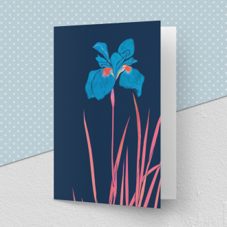 Kew Iris Greeting Card
