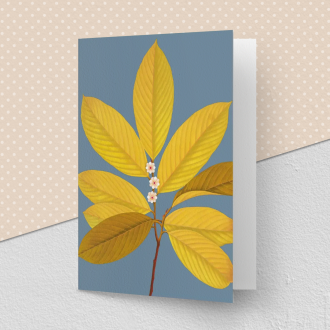 Kew Silver Burnt Bloom Greeting Card