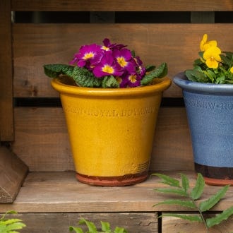 Kew Small Glazed Pot, Yellow