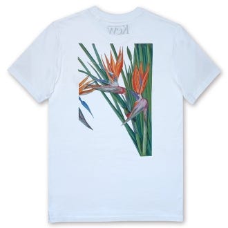 Marianne North Strelitzia T-shirt, White, back