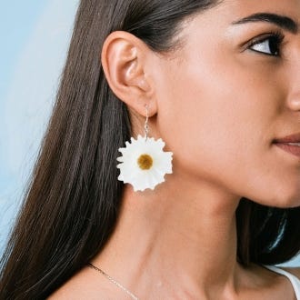 Daisy Earrings in Sterling Silver