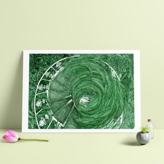 Lucille Clerc 'Palm House Spiral' A3 Print