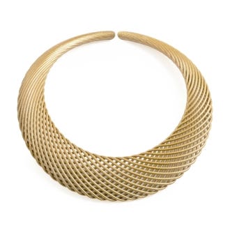 3D Printed Memento Necklace, White Gold