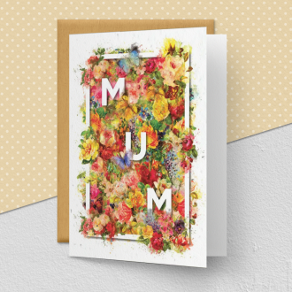 Mum Summertime Flowers Seed Card