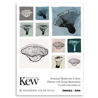 Kew Mushroom Colour Atlas Jan to June Concertina Postcards