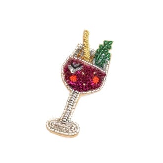 My Doris Pink Fizz Beaded Brooch