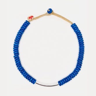 Organic Beads Necklace, Manaus Blue, from Pretty Pink