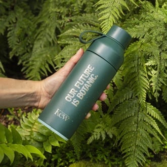 Kew 'Our Future is Botanic' 500ml Ocean Bottle, Green - Lifestyle Image