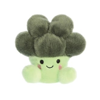 Palm Pals Luigi Broccoli Soft Toy, front view
