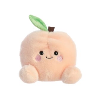Palm Pals Mellow Peach Soft Toy, front view
